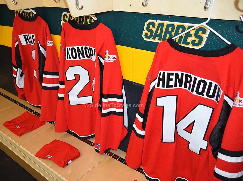 A look inside the dressing room.